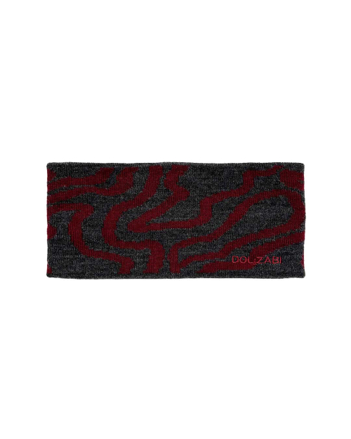 Contour Line Knit Hair Band (Burgundy)