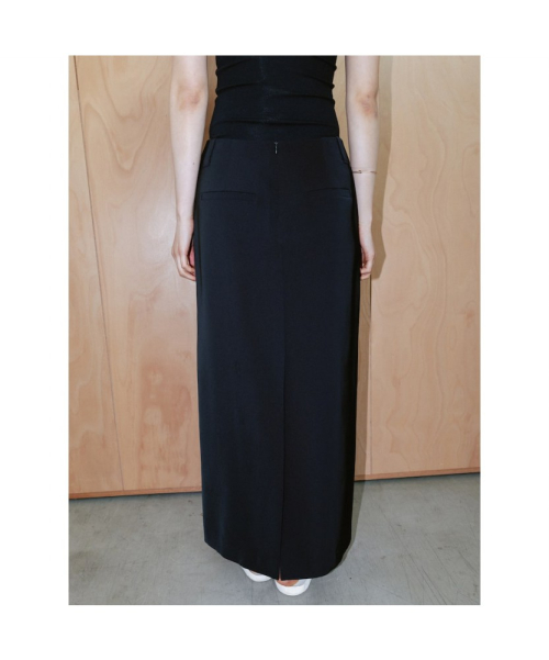 Soft Maxi H Line Skirt Black (TA6727A035)