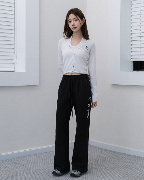 LOGO BOOTSCUT BANDING PANTS [BLACK]