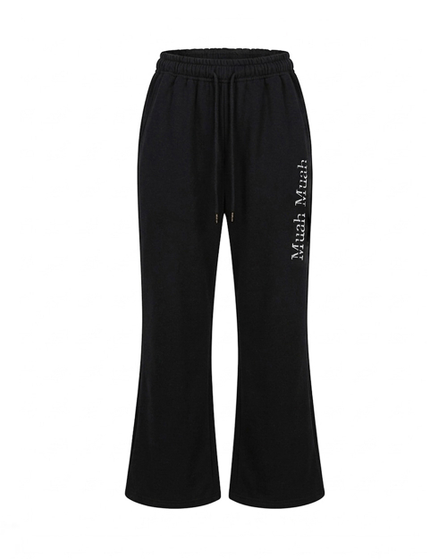 LOGO BOOTSCUT BANDING PANTS [BLACK]
