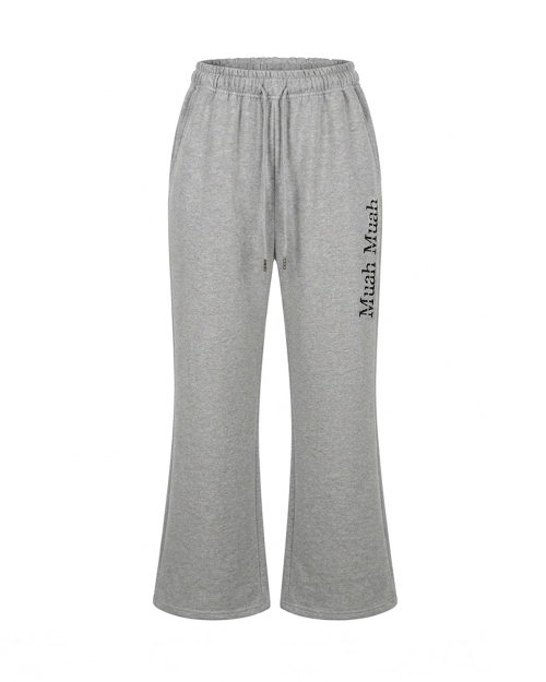 LOGO BOOTSCUT BANDING PANTS [GRAY]