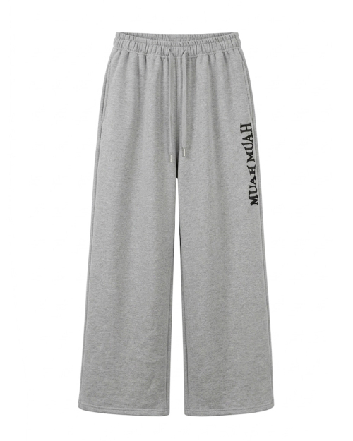 WAVE LOGO WIDE BANDING PANTS [GRAY]