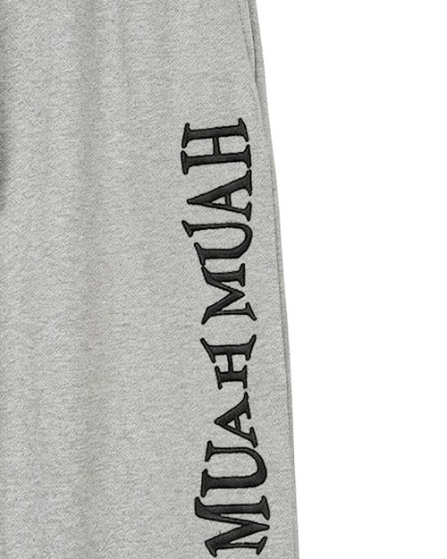 WAVE LOGO WIDE BANDING PANTS [GRAY]