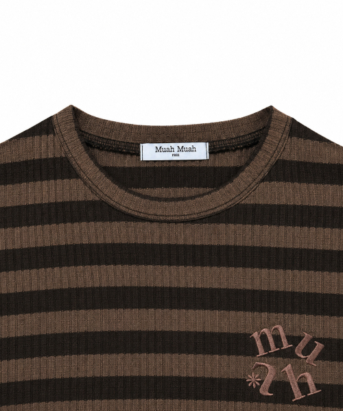 STRIPE LOOSE FIT KNIT [BROWN]