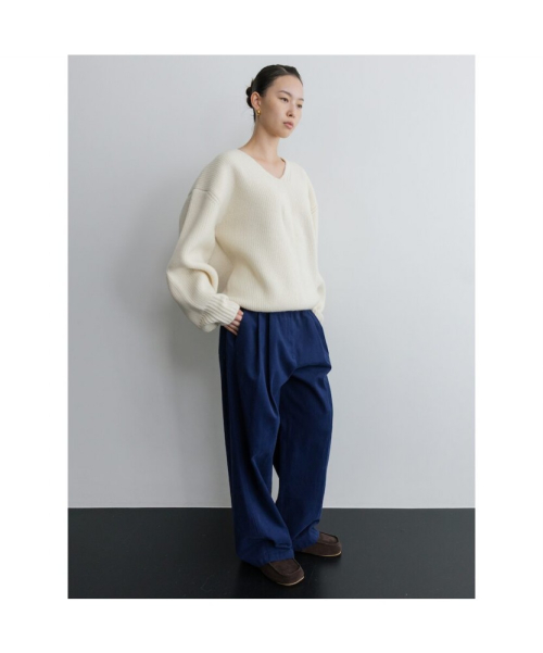 Bulky V Neck Sweater Ivory (TA5X51A040)