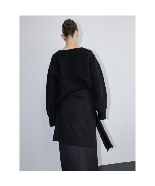 Bulky V Neck Sweater Black (TA5X51A045)