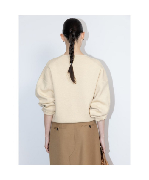 90S V Neck Knit Top Beige (TA6251A05A)