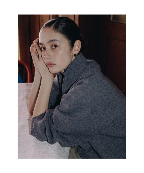 90s Quarter Zipup Knit Top Grey (TA6251A063)