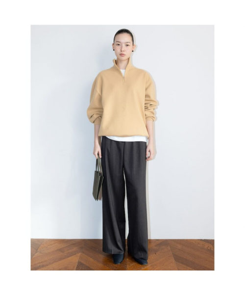 90s Quarter Zipup Knit Top Beige (TA6251A06A)