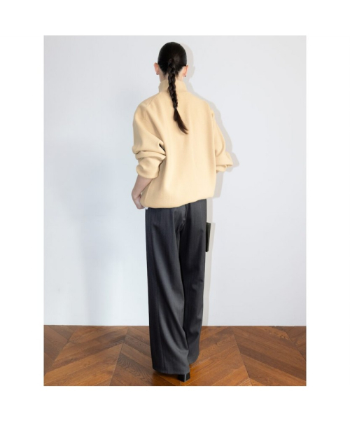 90s Quarter Zipup Knit Top Beige (TA6251A06A)