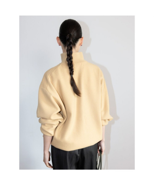 90s Quarter Zipup Knit Top Beige (TA6251A06A)