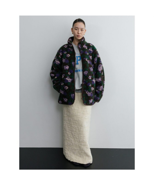 Unisex Flower Fleece Jacket Brown (TA6139A05D)