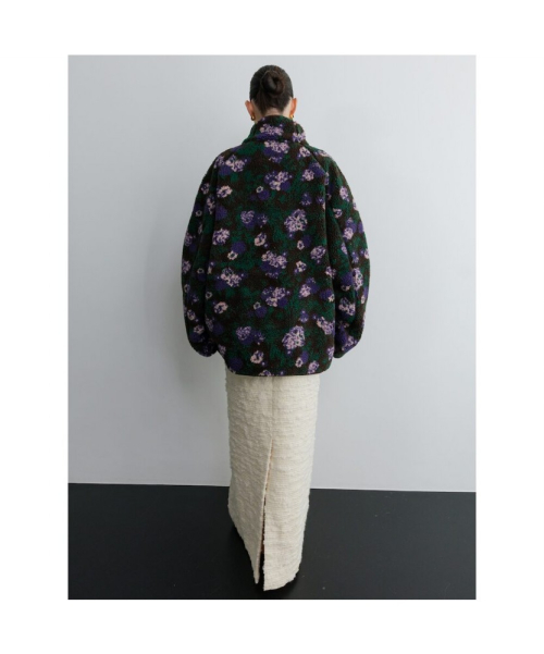 Unisex Flower Fleece Jacket Brown (TA6139A05D)
