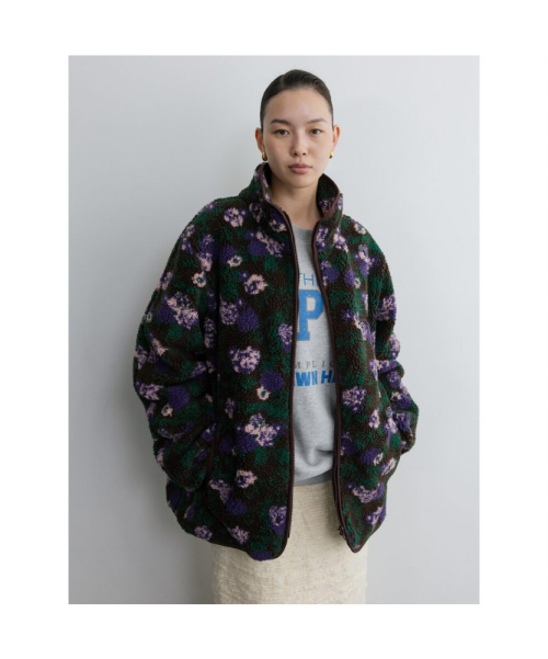 Unisex Flower Fleece Jacket Brown (TA6139A05D)