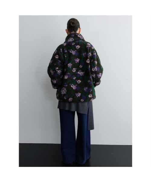 Unisex Flower Fleece Jacket Brown (TA6139A05D)