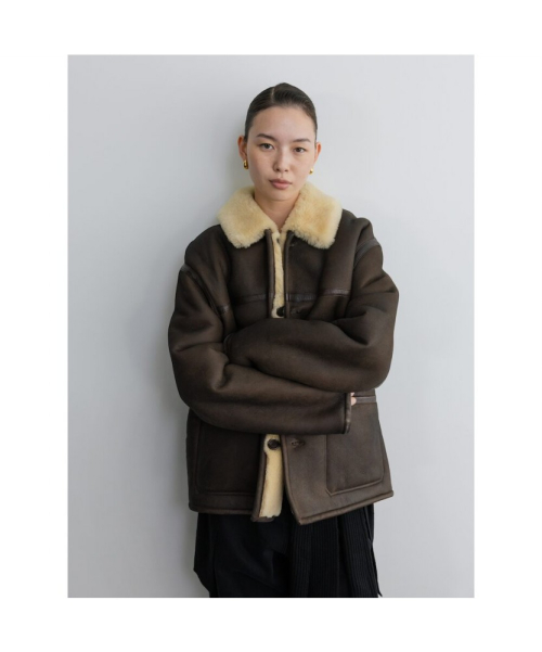 Reversible Shearling Jacket Brown (TA5X11A05D)