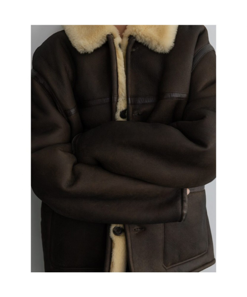 Reversible Shearling Jacket Brown (TA5X11A05D)