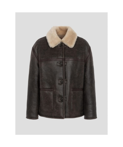 Reversible Shearling Jacket Brown (TA5X11A05D)