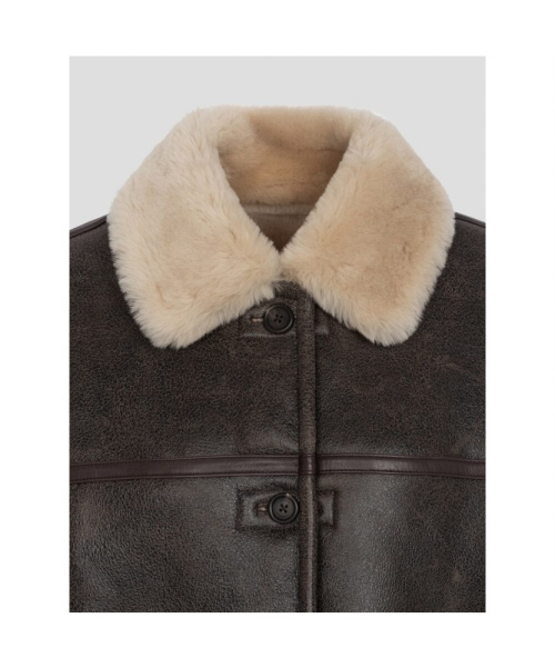 Reversible Shearling Jacket Brown (TA5X11A05D)