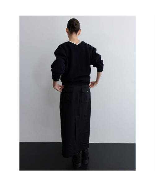 Cargo Wool Skirt Black (TA5X27A035)