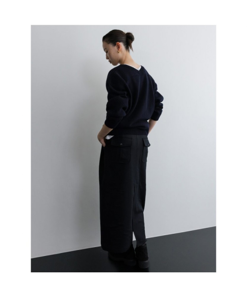 Cargo Wool Skirt Black (TA5X27A035)