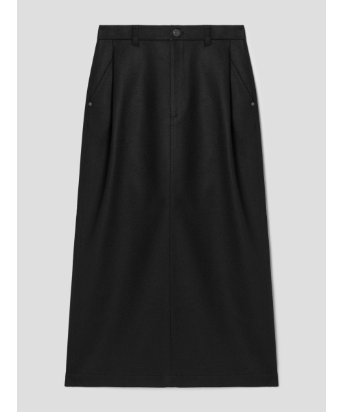 Cargo Wool Skirt Black (TA5X27A035)