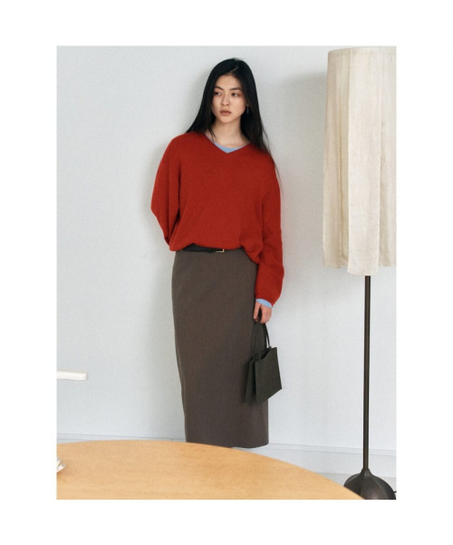 Classic H Line Skirt Brown (TA6227A02D)