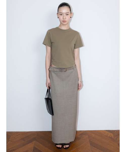90S Jo H Line Skirt Beige (TA6227A10A)