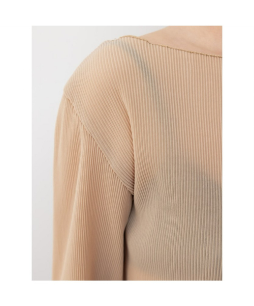 Teana Pleated Top Beige (TA6241A02A)
