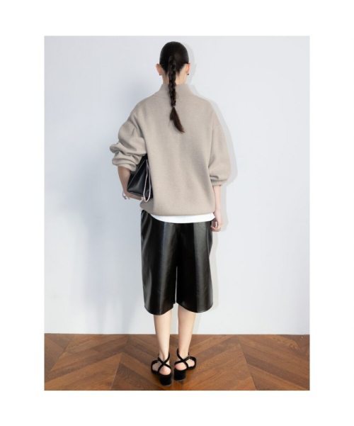 90s Quarter Zipup Knit Top Brown (TA6251A06D)