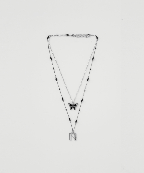 NEWALRIN BUTTERFLY Double-Layer Necklace