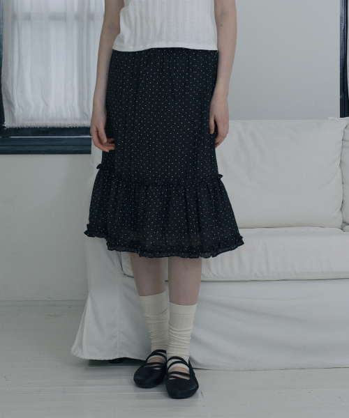 도트프릴티어드스커트 J1SK322E