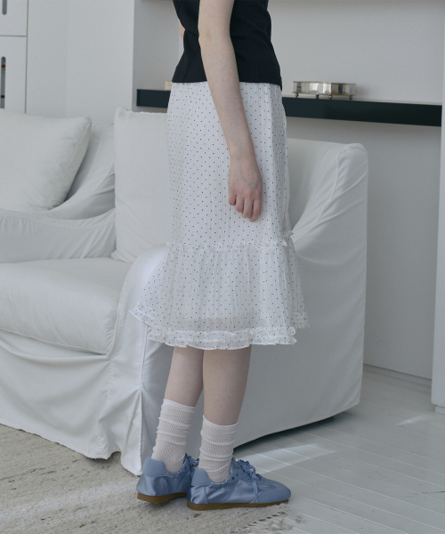 도트프릴티어드스커트 J1SK322E