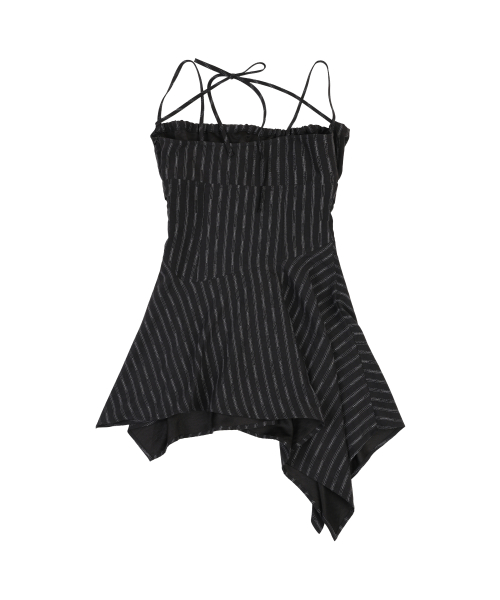 FLARE SLEEVELESS MINI DRESS [BLACK]