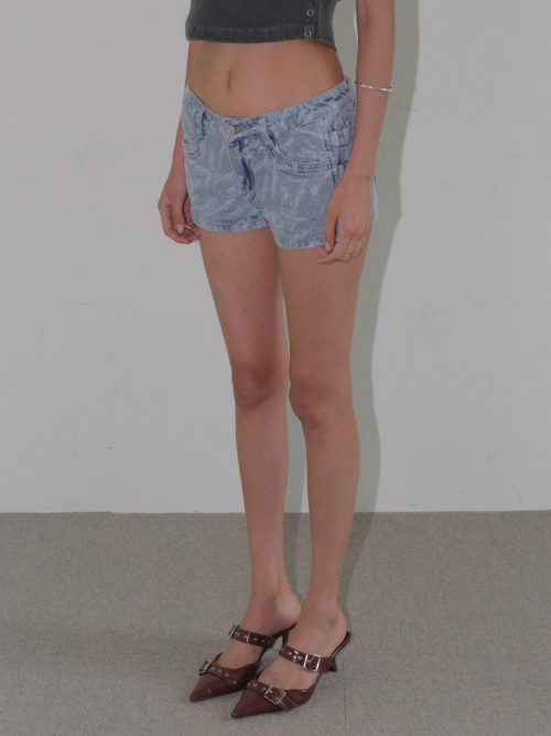 MICRO DENIM SHORTS [SKY BLUE]