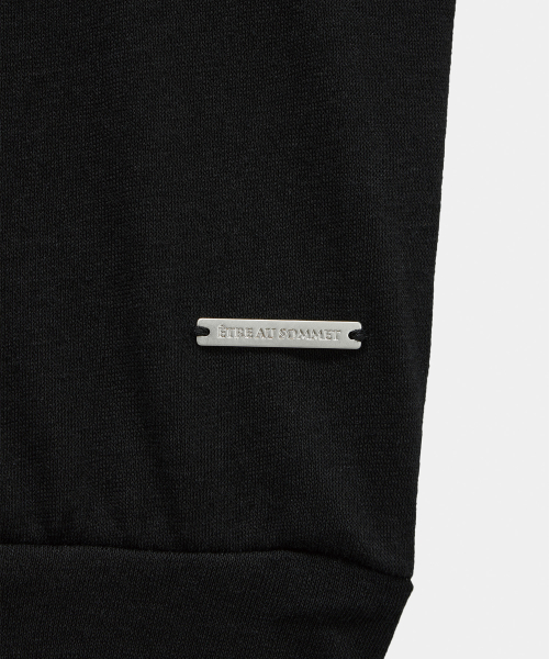 Two-Line Button Short Sleeveless (Black)