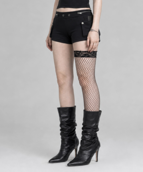 Two Zipper short pants (Black)