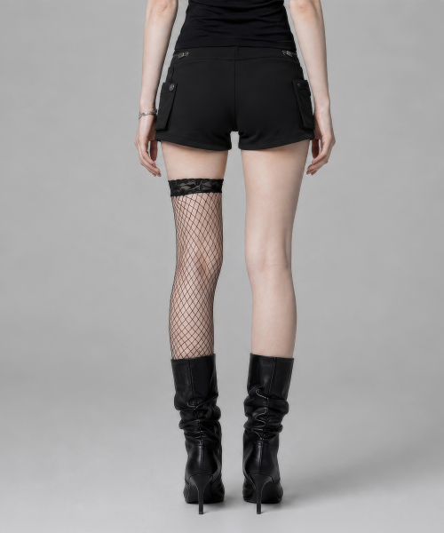 Two Zipper short pants (Black)