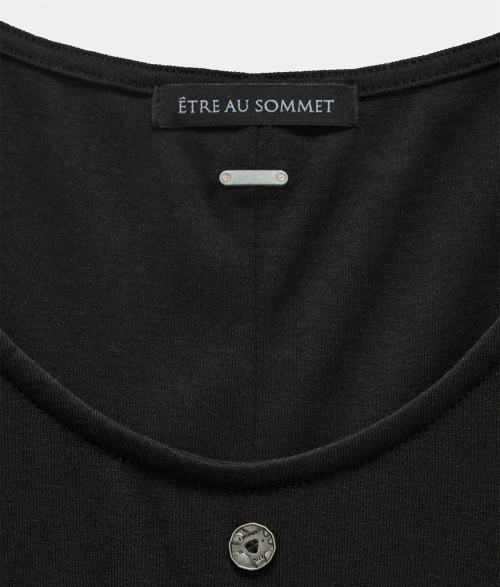 Layered Buckle Line Top (Black)