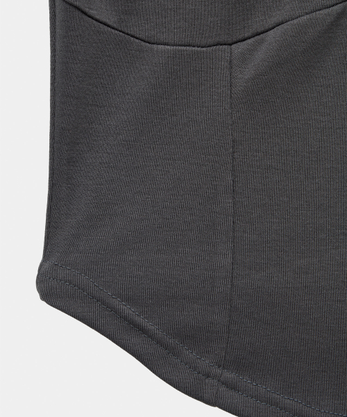 Layered Buckle Line Top (Charcoal)