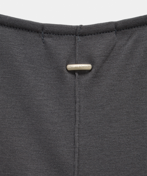 Layered Buckle Line Top (Charcoal)