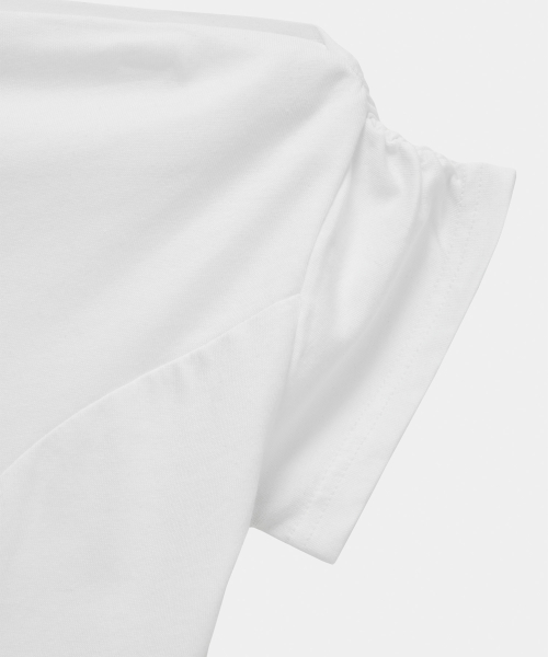 Cut-Out Open Short Sleeve (White)