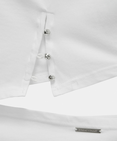 Cut-Out Open Short Sleeve (White)