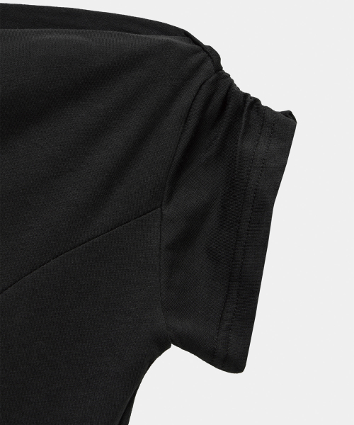 Cut-Out Open Short Sleeve (Black)