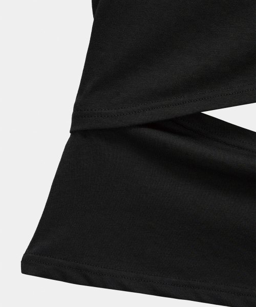 Cut-Out Open Short Sleeve (Black)