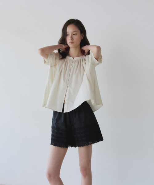 DRAPE RAGLAN BLOUSE, LIGHT BEIGE