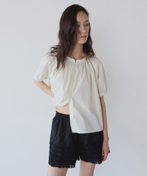 DRAPE RAGLAN BLOUSE, LIGHT BEIGE