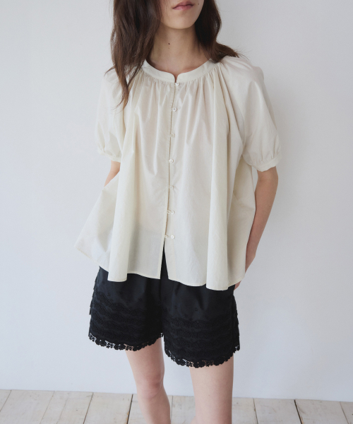 DRAPE RAGLAN BLOUSE, LIGHT BEIGE