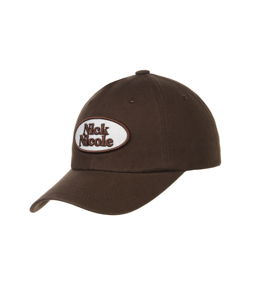 OVAL WAPPEN BALL CAP_BROWN