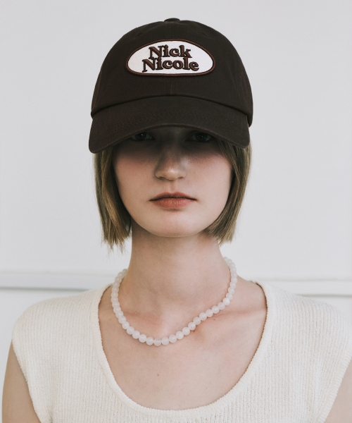OVAL WAPPEN BALL CAP_BROWN